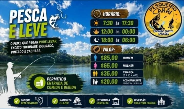 Horario pesque e leve